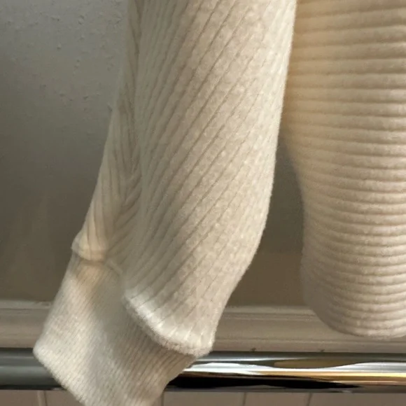 Joah Brown Cream Crew Neck Sweater with Textured Knit